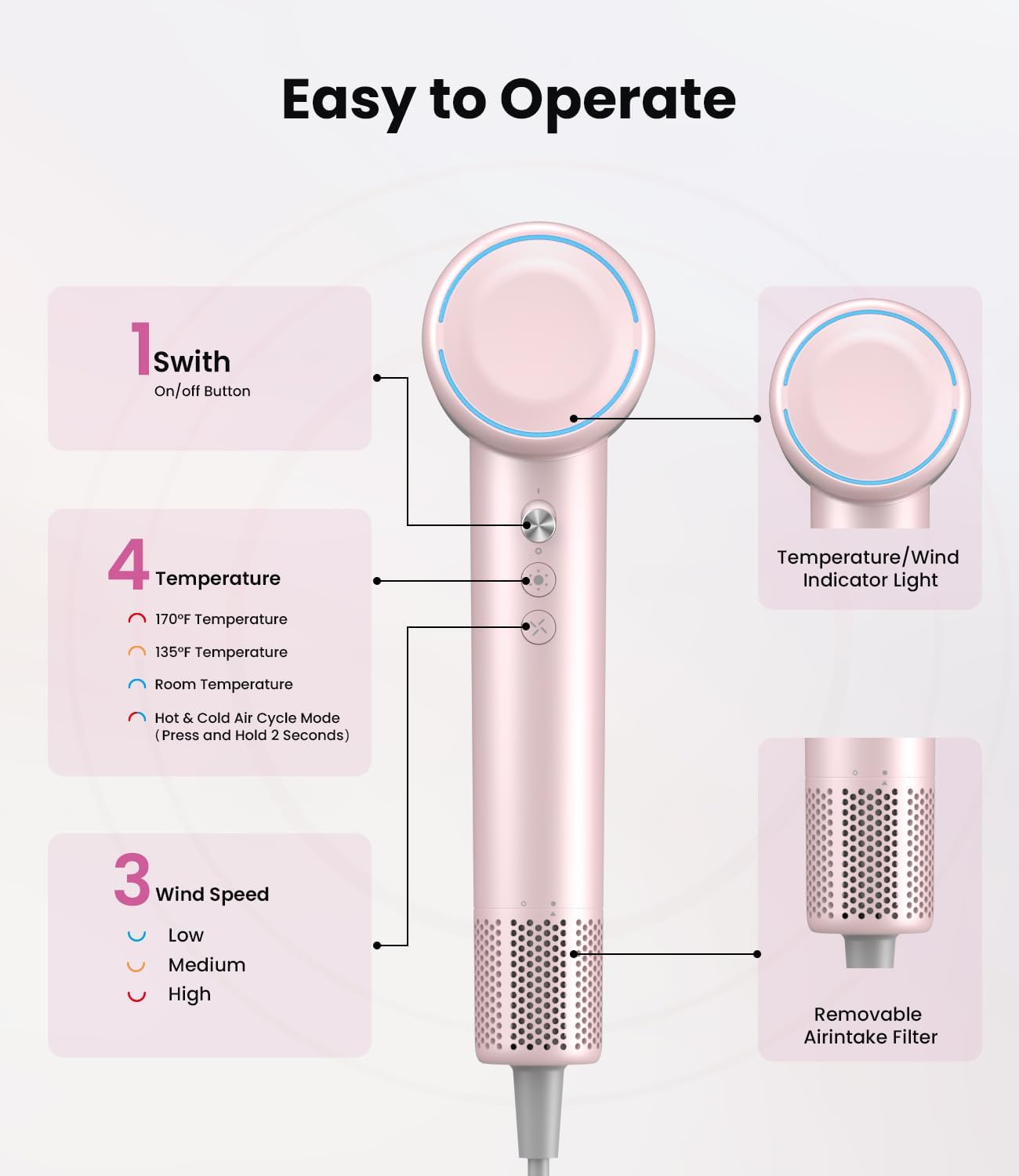 Lampick Hair Dryer | HD21U