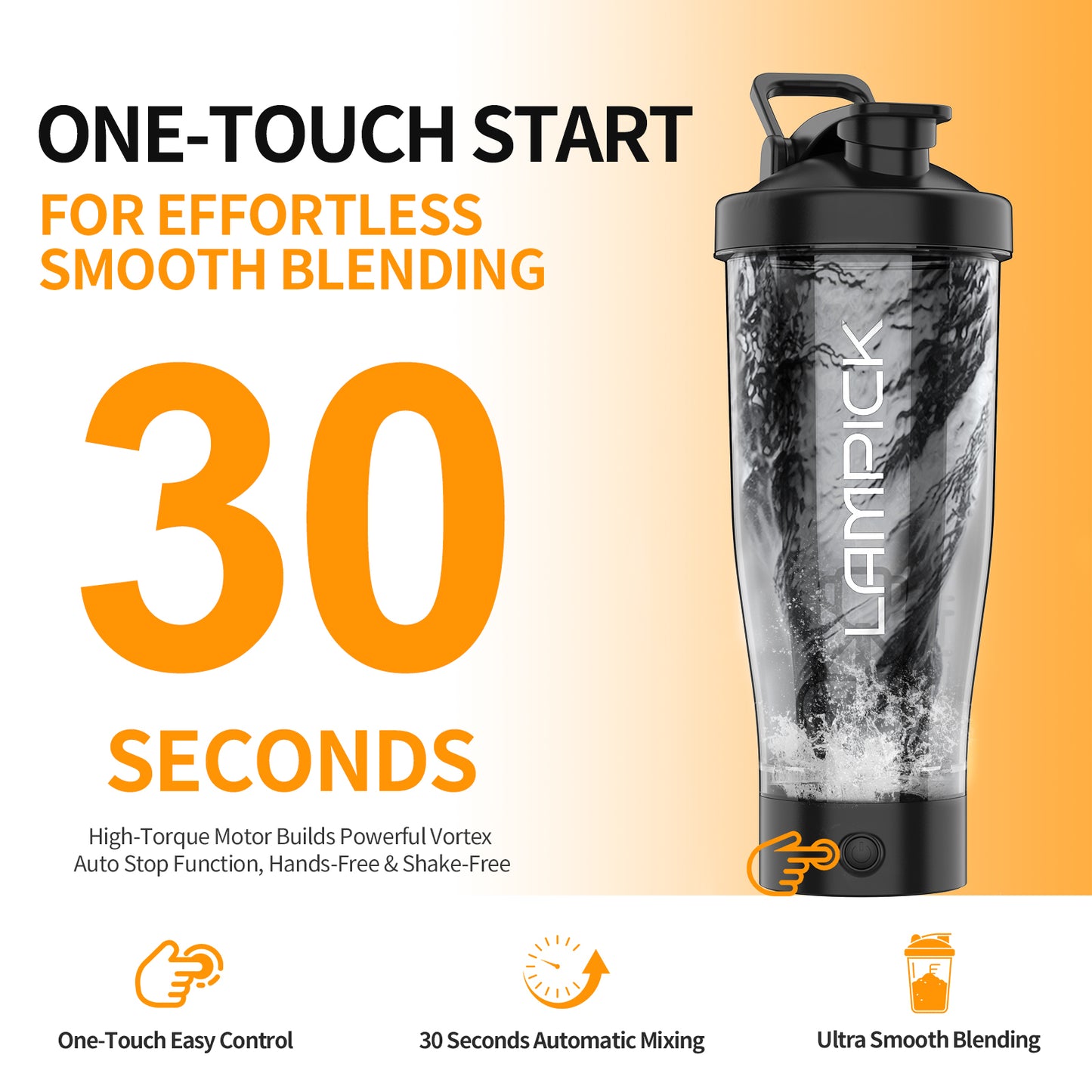 Mixer Electric Shaker Bottle, Rechargeable Portable Personal Shaker Bottle